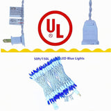 150 LED Blue Christmas Lights, UL Listed and Commercial Grade White Wire String Lights 50 FT, for Indoor and | Lumora