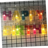 Unomor 1set Led String Lights Letter Style Birthday Lamp String for Home Party Decorations Warm Festival Lights for | Lumora