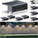 Solar Fence Lights Outdoor - 3000/4000/6000K 3 Mode, IP65 Waterproof Fence Lights Solar Powered, Dusk to Dawn Solar | Lumora