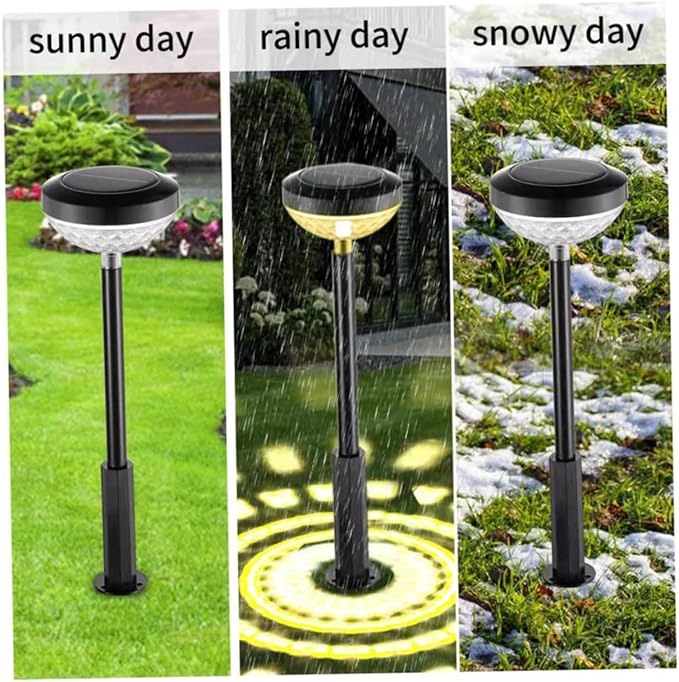 BESPORTBLE Outdoor Solar Pathway Lights Led Garden Stake Light Energy-Saving Solar Lamp for Patio Durable Material Long-Lasting Illumination