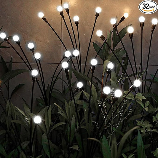 Solar Garden Lights Outdoor, 4 Pack 32LEDs Waterproof Solar Light Outdoor, Pathway Lights for Walkway, Yard, Patio,Christmas Decorations,Gift for Women for Gardening