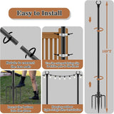 String Light Poles,Metal Poles for Hanging Outdoor Light Strings,2 Pack 10 FT Light Poles Stand for Outside | Lumora