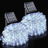 JMEXSUSS 2 * 200 LED White Solar Rope Lights, 66ft IP 65 Waterproof Solar String Light Outdoor, 8 Modes Christmas | Lumora