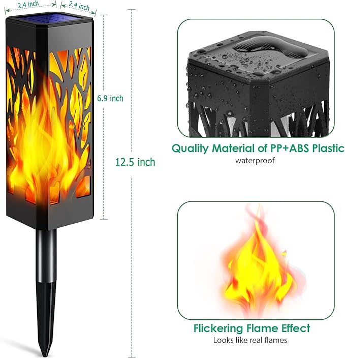 TomCare Solar Lights Upgraded Lantern With Pathway Lights