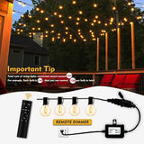 120W(Max) Remote Dimmer Timer Function Plug in for All Outdoor String Lights, Patio Lights, Led Lamp, Lamp in 100FT | Lumora