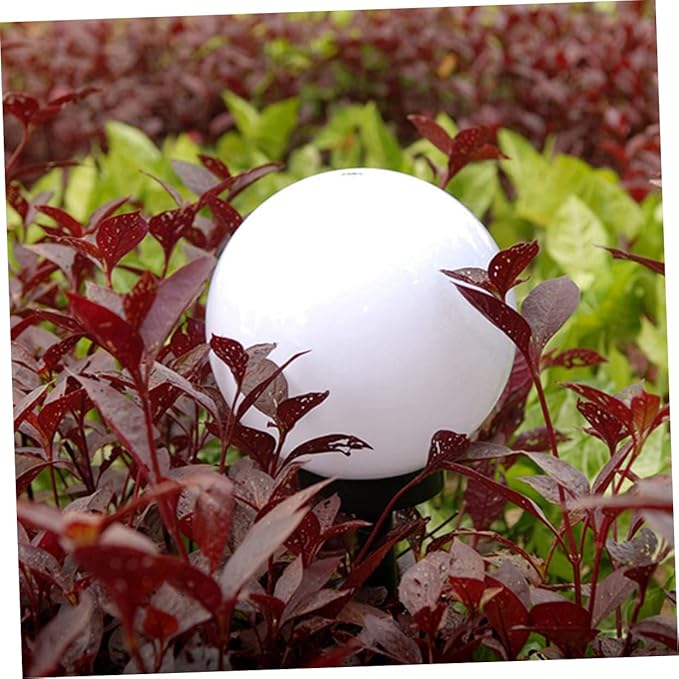 4pcs Solar Ball Lights White Round Garden Lamps for Outdoor Walkway and Lawn Easy Installation Solar-Powered Led Spheres for Lighting