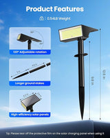 Koicaxy Solar Lights Outdoor Waterproof 4 Pack IP65, 100 LEDs 4 Light Modes, Higher Charging Efficiency, Auto | Lumora