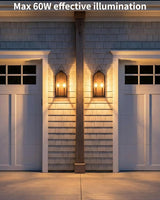 Outdoor Wall Light Fixtures, 2-Light Porch Lights Outdoor, Matte Bronze Exterior Waterproof Wall Sconce with Glass | Lumora