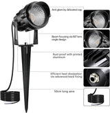 9W Low Voltage Landscape Lighting with Connectors RGB Color Changing LED Landscape Spotlight Waterproof Spot Lights | Lumora