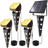 Solar Spotlights Outdoor Waterproof IP65 Landscape Spot Lights with Metal Stake 42ft Cable 3-in-1 Warm White Auto | Lumora