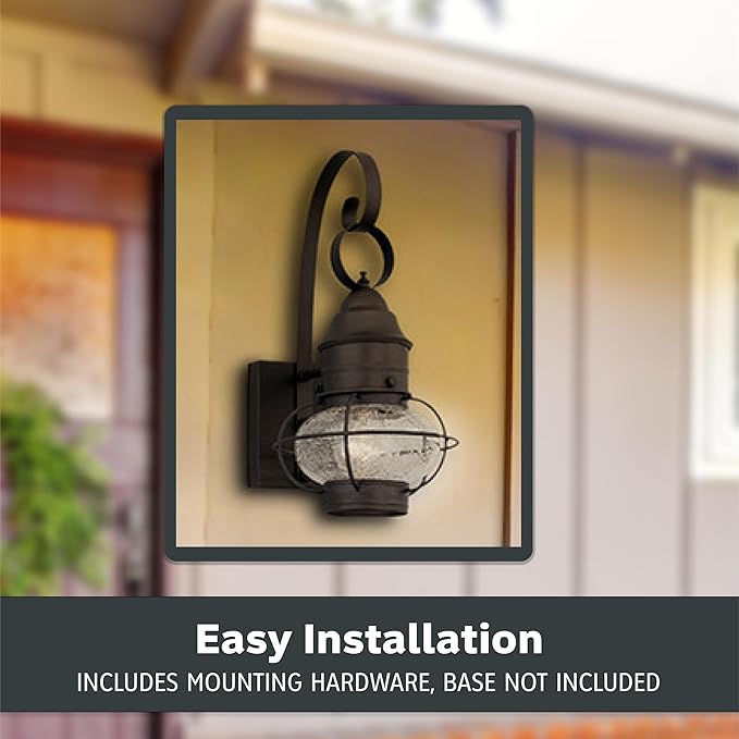 Designers Fountain Nantucket Outdoor Light Fixture, 14.25 Inch Exterior Wall Lantern Sconce for Front Door, Patio and Porch, Rustic, 1751-RT