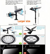 Solar Spotlights Outdoor 18 LED 300 Lumens Waterproof Adjustable Wall Light for Patio Garden Driveway (1 Pack) | Lumora