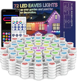 100FT Solar Powered Outdoor Lights with Remote and 111ft Outdoor RGB Eaves Lights | Lumora