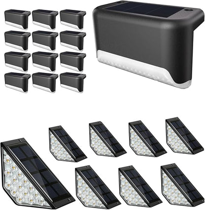 Solar Deck Lights Outdoor Solar Step Lights, Stairs, Step, Fence, Yard, Patio, Railing, Garden and Pathway