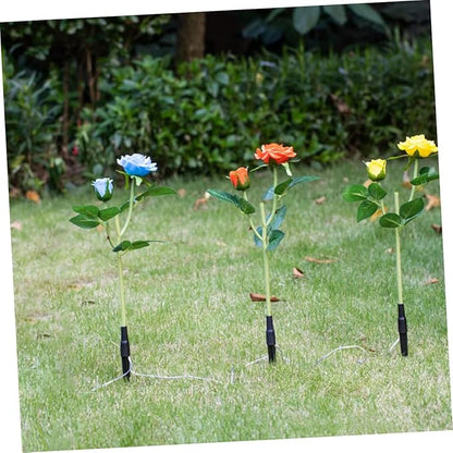 Solar Pathway Lights Led Rose Garden Lamps Landscape Lamp Solar Led Flowers Lights