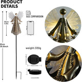 Solar Angel Garden Lights, Outdoor LED Metal Decor, Waterproof Pathway, Lawn Lighting, Unique Gift for Women, Mom | Lumora