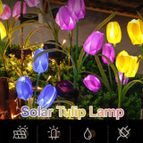 2pcs Flowers Waterproof Solar Powered Stake Lights LED Decorative Landscape for Garden Solar Tulip LED Garden Stake | Lumora