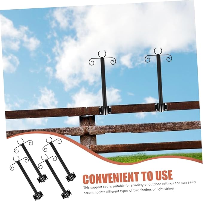 Milisten 1set Outdoor String Light Hanging Poles Heavy Duty Support Rods for Bird Feeders and Decorative Lights | Lumora