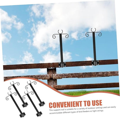 Milisten 1set Outdoor String Light Hanging Poles Heavy Duty Support Rods for Bird Feeders and Decorative Lights Easy Installation for Gardens and Patios