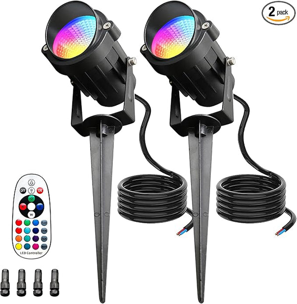 12W RGBW Low Voltage Landscape Lights, LED Color Changing Landscape Lighting,12V 24V Waterproof Outdoor Spotlight | Lumora
