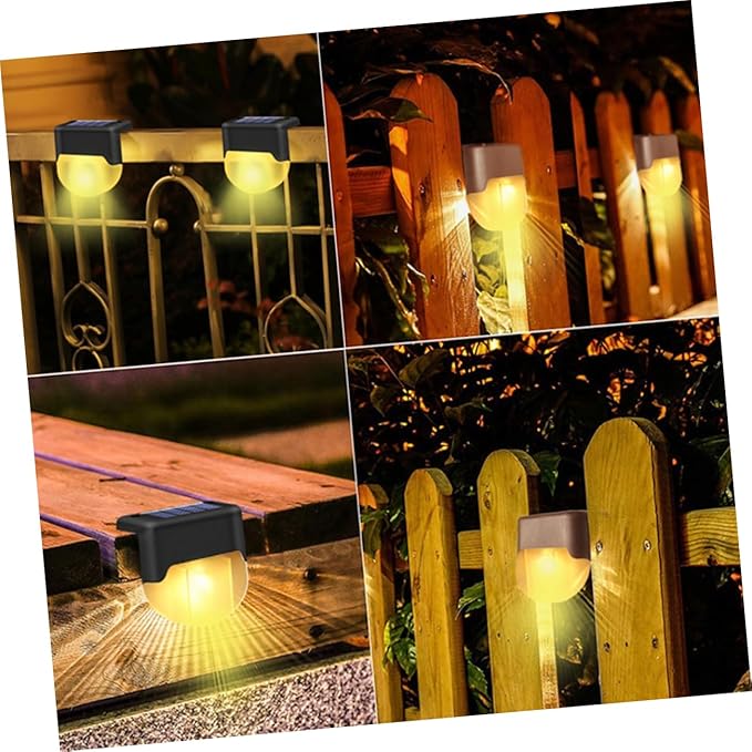 Solar Power Led Stair Lamp Warm Light Handrail Fence Light for Outdoor Use Easy Installation Weather Resistant Design