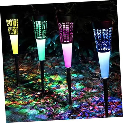 YARNOW 6pcs Solar Garden Stake Lights Outdoor Pathway Lighting Solar Patio Lamp for Decoration Warm