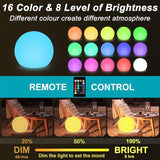 12 Inch Solar Glowing Ball Light Outdoor, Solar Garden Globe Light w/Remote, RGB Color Changing Waterproof Large | Lumora