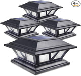 SIEDiNLAR Solar Post Lights Outdoor 2 Modes LED Deck Fence Cap Light for 4x4 5x5 6x6 Posts Patio Garden Decoration | Lumora