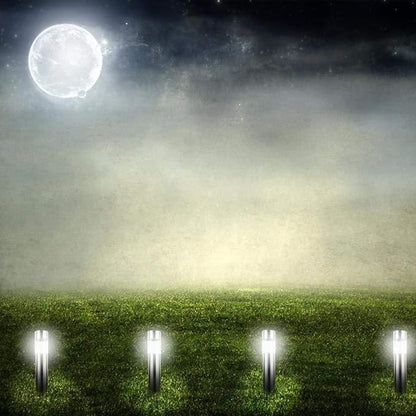 Solar Lawn Lights Stainless Steel Path Lights Outdoor Solar Garden Landscape Lamps for Yard Lighting