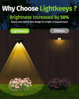 Solar Fence Lights Outdoor with Remote Control, RGB Color Changing & Warm/Cool White LED Deck Lights, High | Lumora