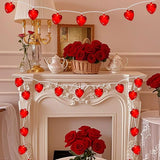 Red Heart String Lights, 8.5Ft Valentines Day Decorations Light with 10 LED Red Heart - Decorative Outdoor Light | Lumora