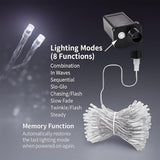 100 LED String Lights 33ft Cool White, Plug in Fairy Lights with 8 Modes, Indoor Outdoor Christmas Lights for | Lumora