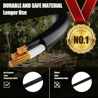 Upgrade 100ft Outdoor String Lights,Smart RGB Christmas LED Lights Work with Alexa, Waterproof Outside Patio String Lights with 30 Dimmable LED Bulbs,Color Changing Outdoor Lights with App & Remote