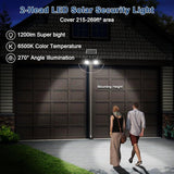 EMANER Outside Motion Solar Lights, 5000mAh Auto Detect On/Off or Always On Security Light, Solar Spotlights Wall | Lumora