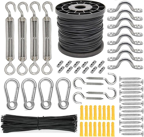 String Light Hanging Kit, Outdoor Lights Hanging Kit, Globe String Lights Suspension Kit, Outdoor Light Guide Wire | Lumora