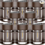 Solar Lights Outdoor, 12 Pack Solar Fence Lights, Waterproof Led Outdoor Solar Lights for Yard Patio Step Deck | Lumora