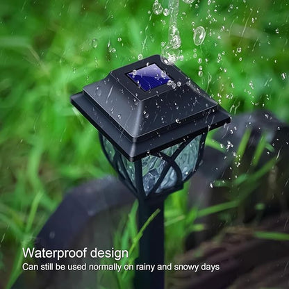 Vintage Solar Pathway Lights, LED Solar Lamp Post Light Waterproof, Decorative Ground Stake Lighting for Patio, Garden, Lawn, Backyard, Pathway, Driveway