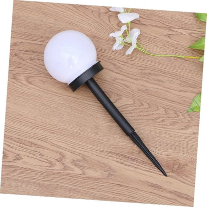 4pcs Solar Lawn Lamp Warm Light Waterproof Ground Plug Courtyard Garden Solar Path Lights Outdoor Landscape Lighting for Yard Pathway Decor
