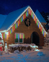 Flacchi Multicolor 20 Tubes Meteor Shower Icicle Light 480 LED Raindrop Lights with Timer - Outdoor String Light | Lumora