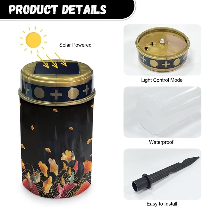 ZOUTAIRONG Solar Pathway Lights Outdoor Waterproof 6 Pack Solar Powered Fairy Light for Outside,Pretty Solar Garden Stake Lights,LED Lantern Landscape Lighting for Yard Patio Driveway Spotlights