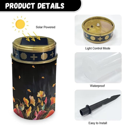 ZOUTAIRONG Solar Pathway Lights Outdoor Waterproof Solar Powered Fairy Light for Outside,Pretty Solar Garden Stake Lights,LED Lantern Landscape Lighting for Yard Patio Driveway Spotlights