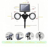 Solar Spot Lights Outdoor Waterproof, Double Head Adjustable Bright LED Solar Motion Sensor Lights for Outside | Lumora