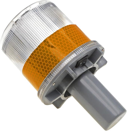 PENCK Solar LED Warning Light Waterproof Driveway Lights Flashing Barricade Light Road Construction Safety Signs Flash Traffic Marina Dock Barge Boat Safety Beacon Light Yellow