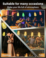 Avatar Controls 98FT Outdoor String Lights with Remote - Multicolor & Warm White, 8 Light Modes Timer Waterproof | Lumora