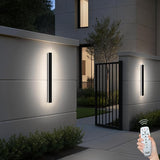 39 Inch Modern Outdoor Wall Lights, 3CCT Color Selectable Outdoor Wall Sconce with Remote Control, IP65 Waterproof | Lumora