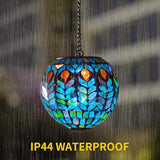 VCUTEKA Hanging Solar Lanterns Mosaic Solar Lights with Hook Up, Outdoor Garden Lights Decor for Yard Tree Fence | Lumora