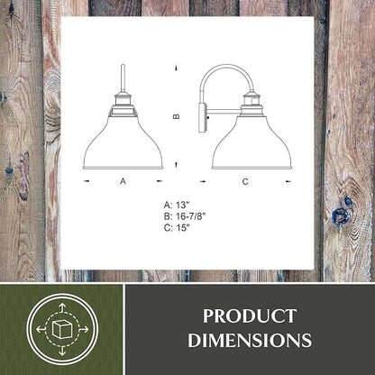VAXCEL Delano Bronze Motion Sensor Dusk to Dawn Farmhouse Barn Dark Sky Outdoor Wall Light