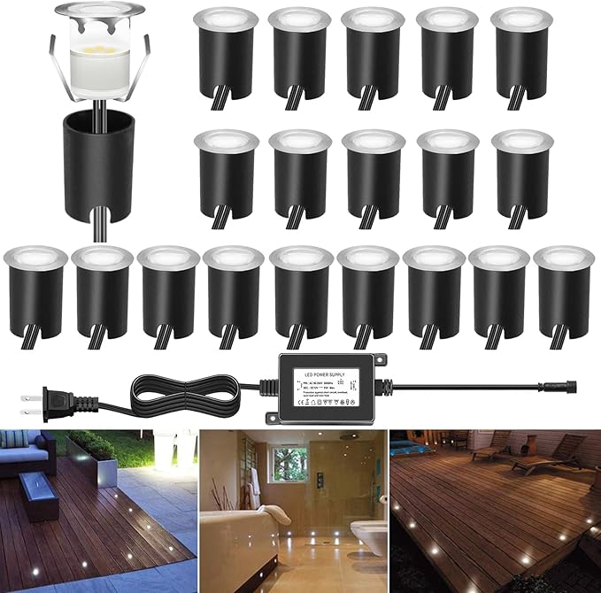 LED Recessed Deck Light Kits with Protecting Shell, LED Outdoor Landscape Lighting IP67 Waterproof,DC 12V Low | Lumora