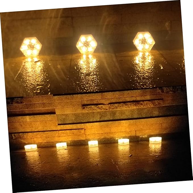 Solar Powered Ground Buried Lamp Outdoor Decorative Light Led Ice Cube Lights Landscape | Lumora