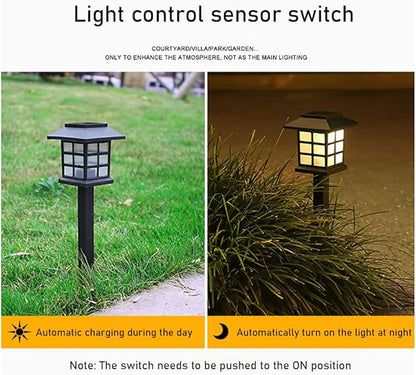 Solar Pathway Lights, 12 Pack Outdoor Landscape Lights Solar Garden Lights LED Solar Lawn Light Outdoor for Yard Patio Walkway Lawn Driveway, Warm White